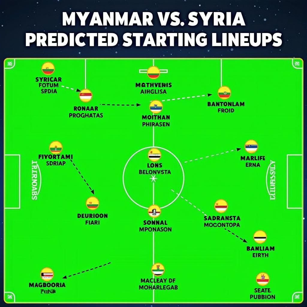 Đội hình ra sân dự kiến của Myanmar và Syria