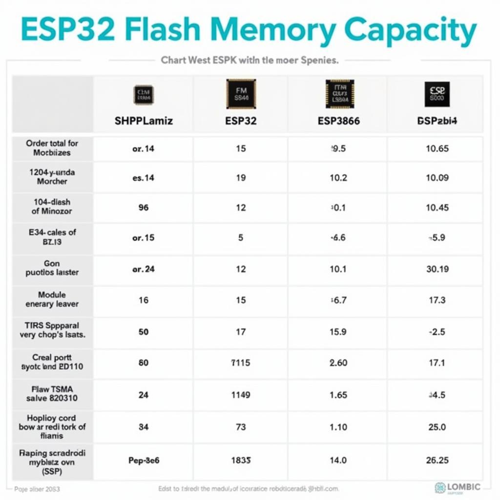 Dung lượng Flash memory của ESP32 và ESP8266