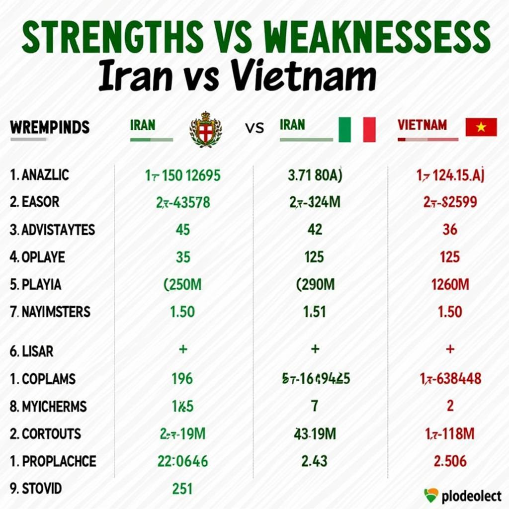 So sánh sức mạnh giữa Futsal Iran và Futsal Vietnam