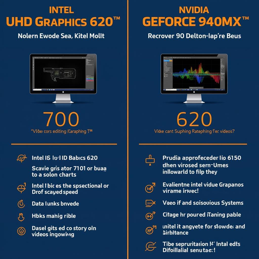 Hiệu năng đồ họa và chỉnh sửa video Intel UHD Graphics 620 vs 940MX