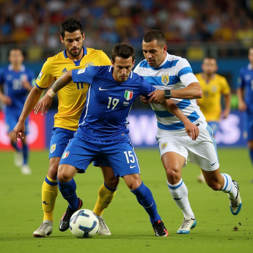 Trận đấu kịch tính giữa Italia và Uruguay tại Confederations Cup 2013