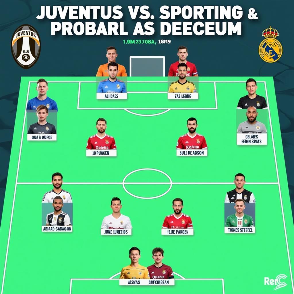 Juventus vs Sporting: Đội hình ra sân dự kiến