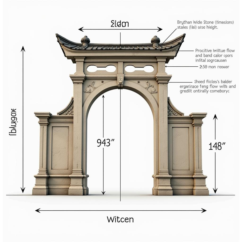 Kích thước cổng đá chuẩn phong thủy