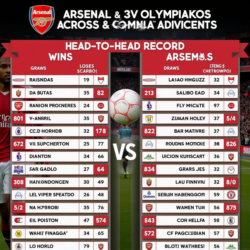 Lịch sử đối đầu giữa Arsenal và Olympiakos