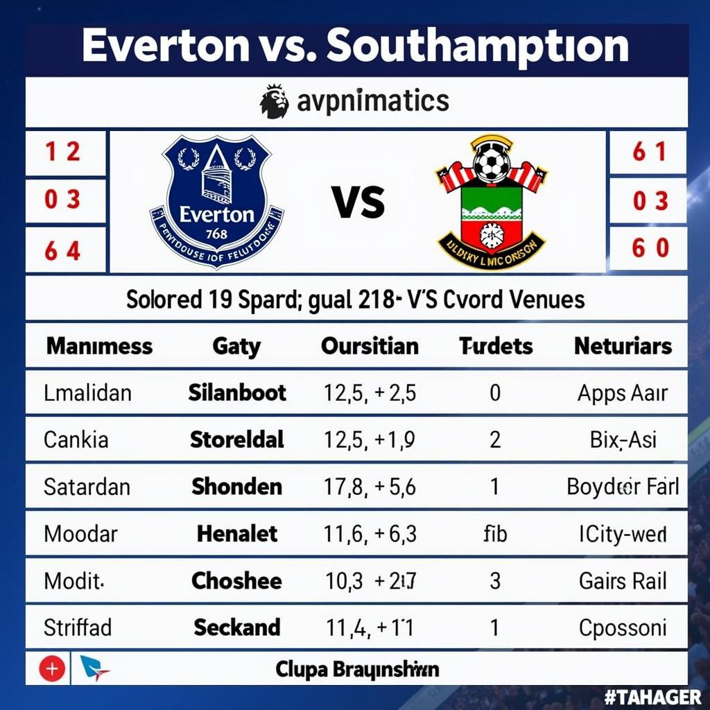 Lịch sử đối đầu giữa Everton và Southampton