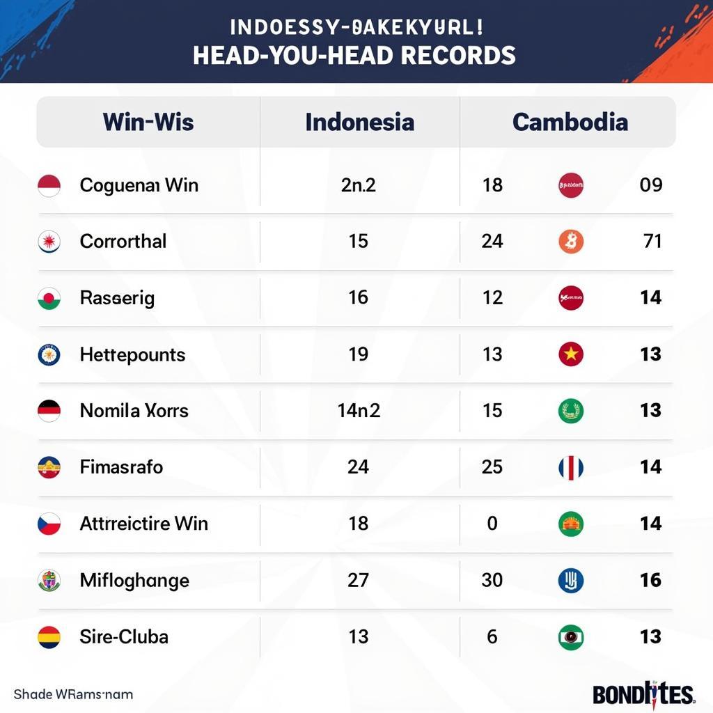 Lịch sử đối đầu Indonesia vs Cambodia