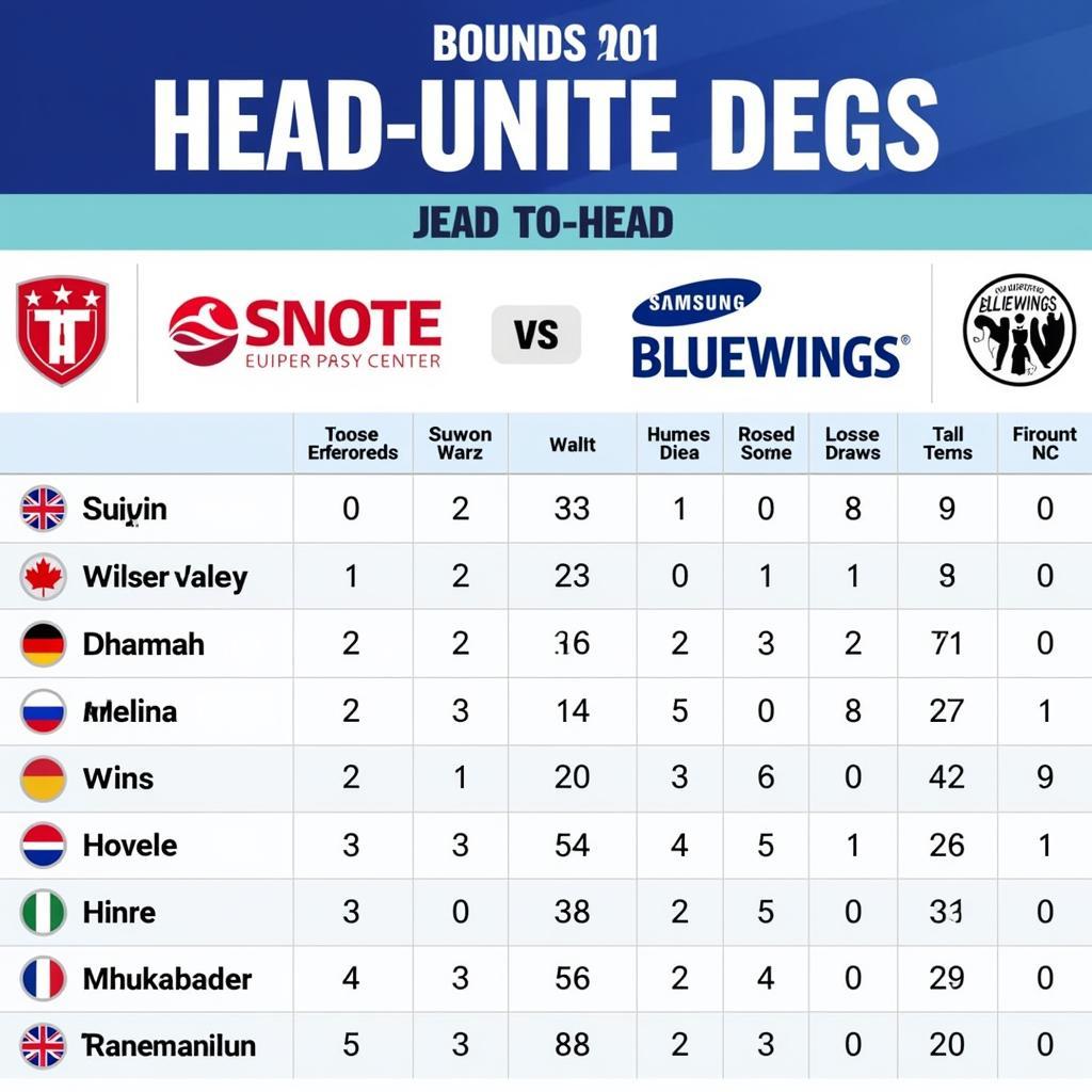 Lịch sử đối đầu giữa Jeju United và Suwon Samsung Bluewings