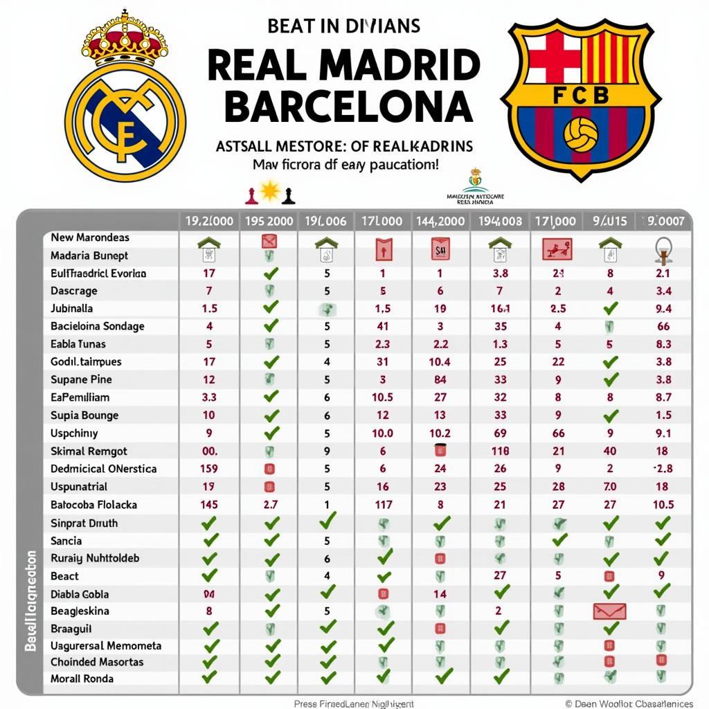 Lịch sử đối đầu giữa Real Madrid và Barcelona