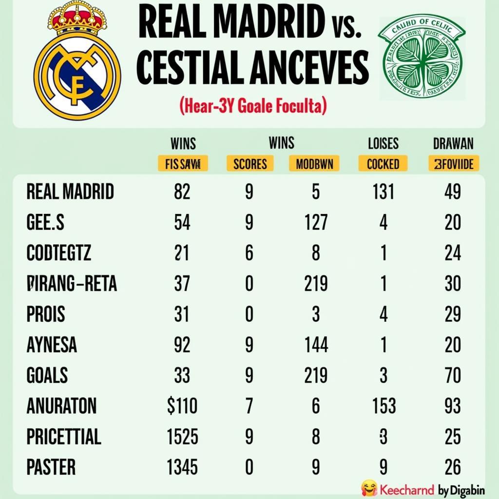 Lịch sử đối đầu Real Madrid vs Celtic