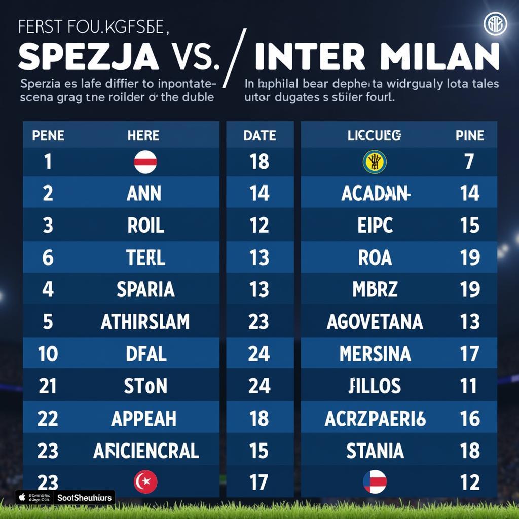 Lịch sử đối đầu giữa Spezia và Inter Milan