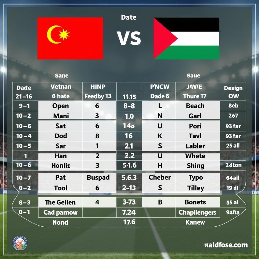 Lịch sử đối đầu Việt Nam - Palestine