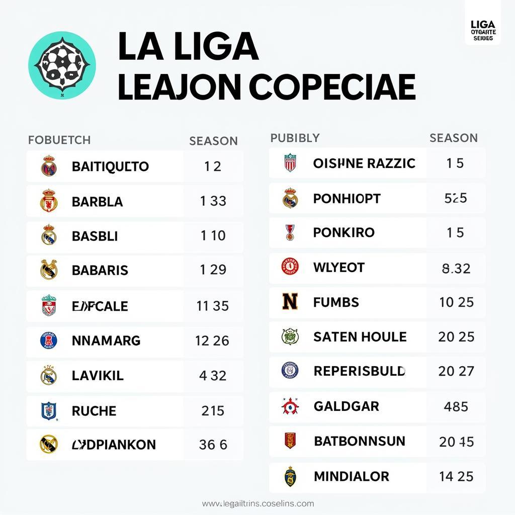 Lịch thi đấu La Liga mùa giải mới nhất