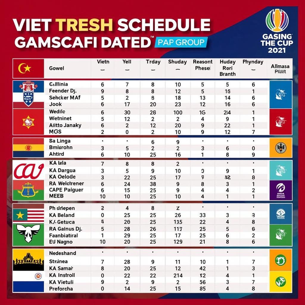 Lịch thi đấu Việt Nam vòng bảng AFF Cup 2021