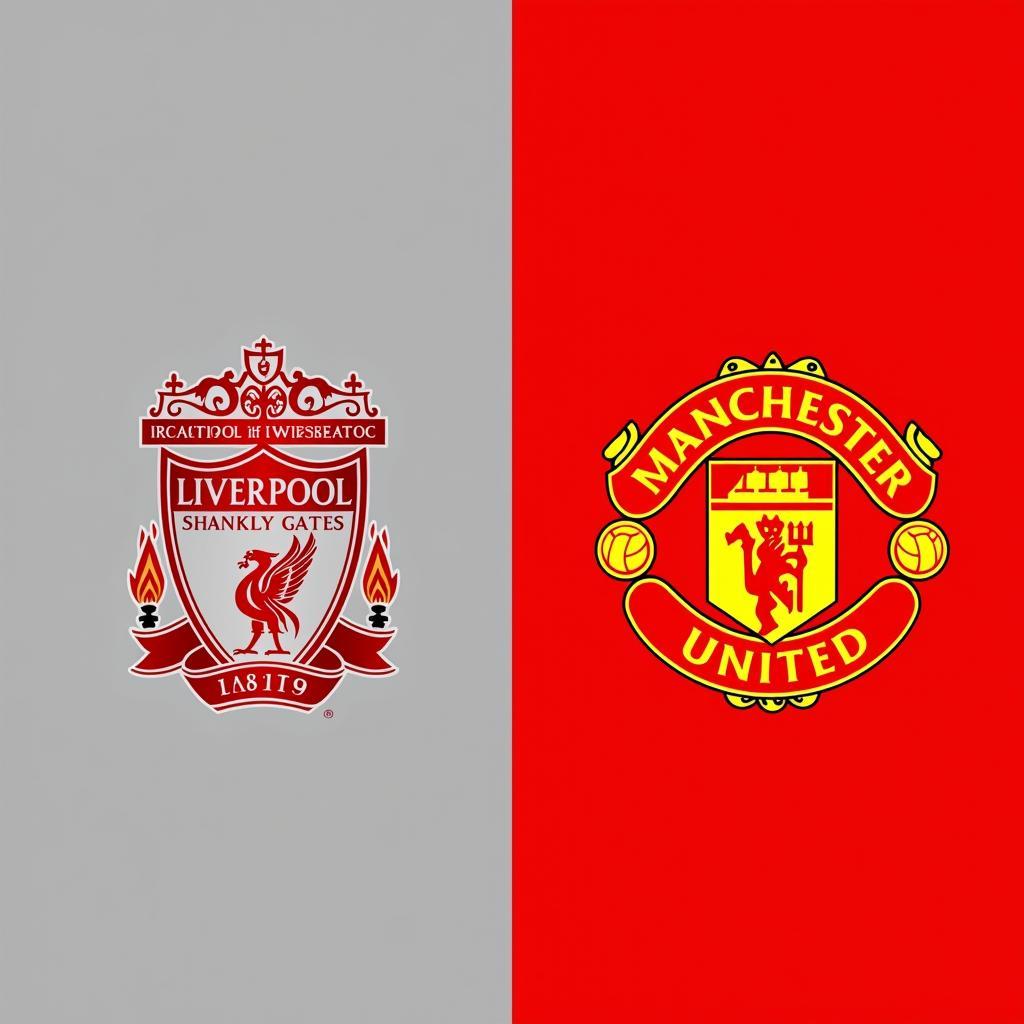 Logo bóng đá đẹp của Liverpool và Manchester United