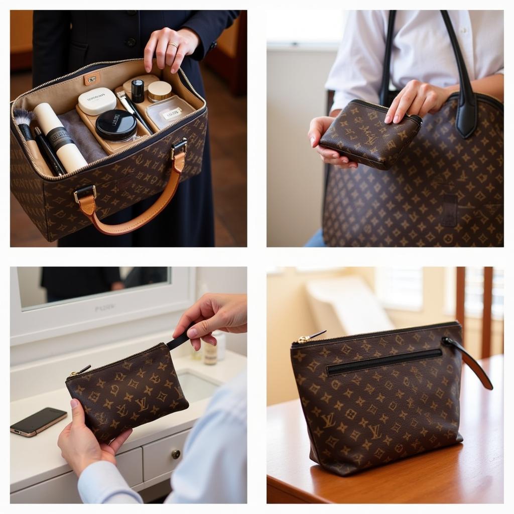 Cách sử dụng Louis Vuitton Cosmetic Pouch GM và PM