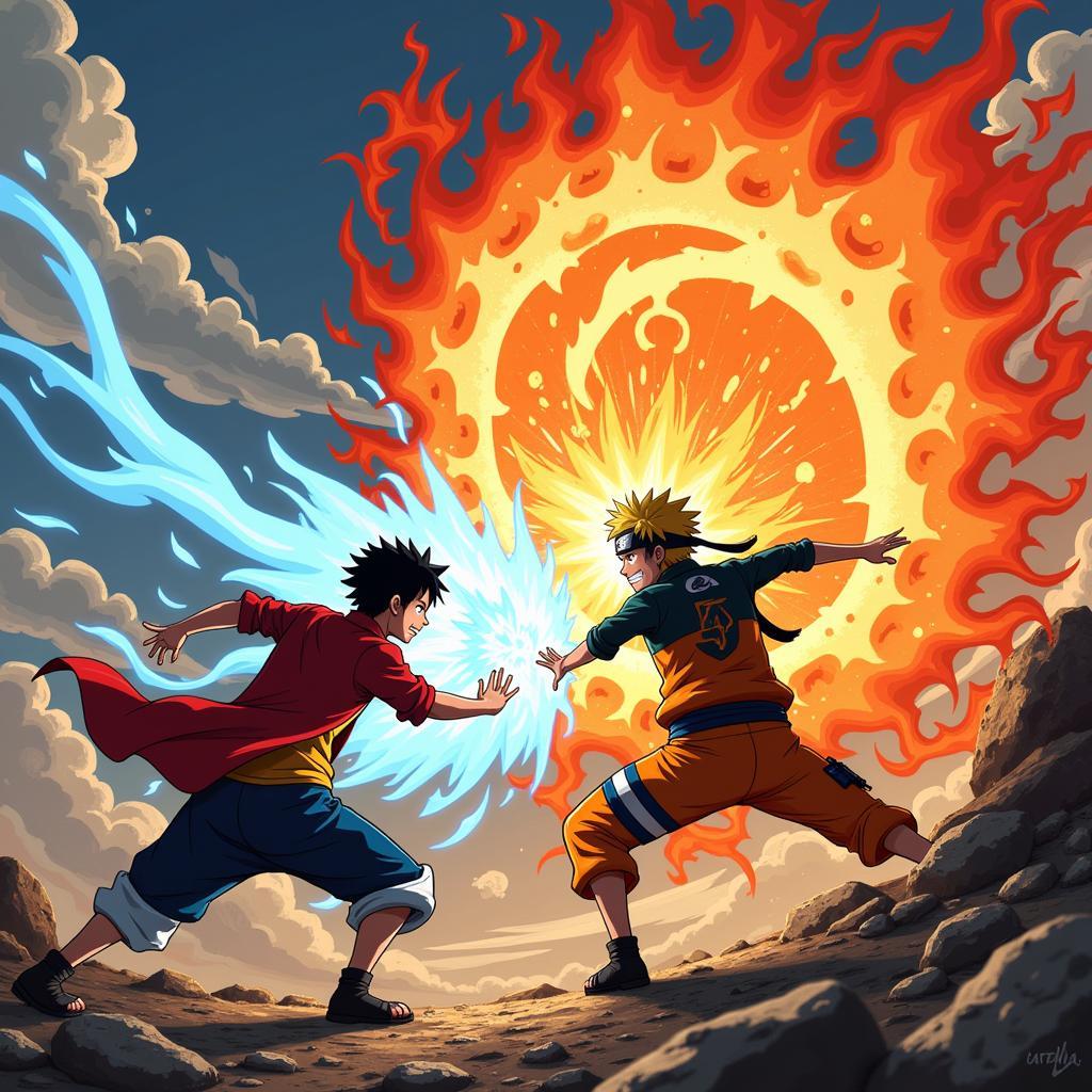 Luffy và Naruto đối đầu nảy lửa