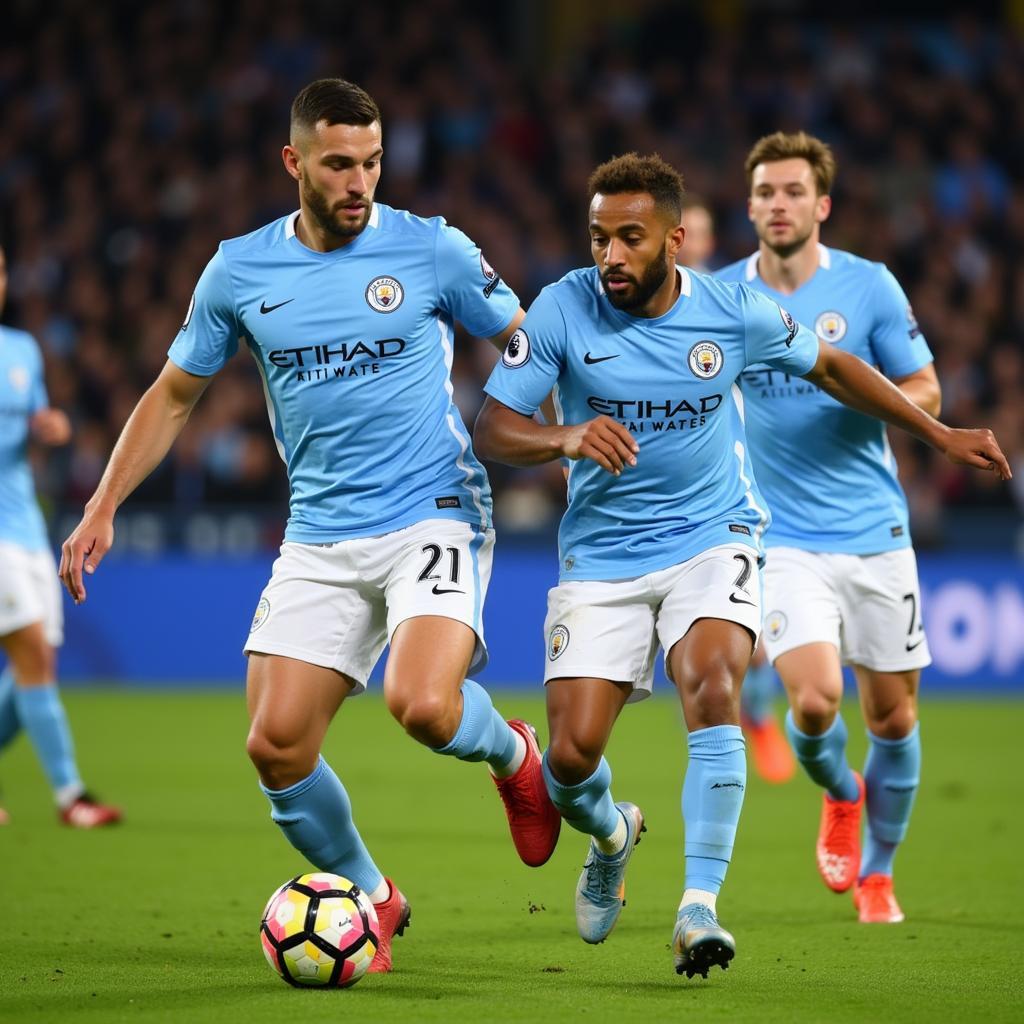 Man City tấn công dồn dập