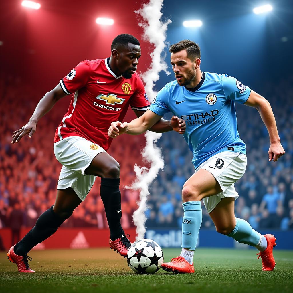 Đối đầu kinh điển giữa Manchester United và Manchester City