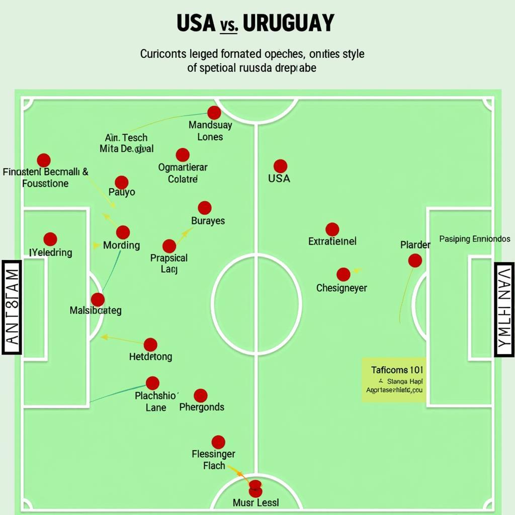 So sánh chiến thuật giữa Mỹ và Uruguay