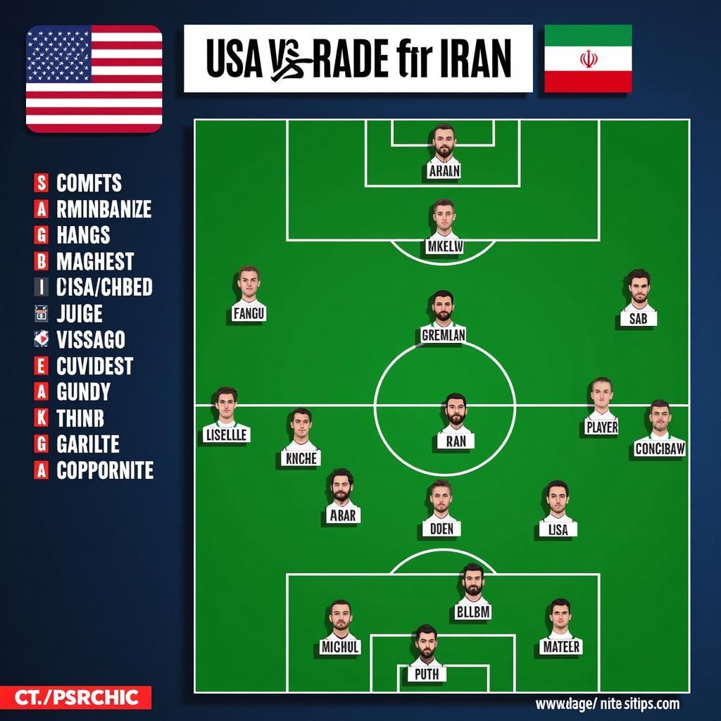 Đội hình ra sân dự kiến của Mỹ và Iran