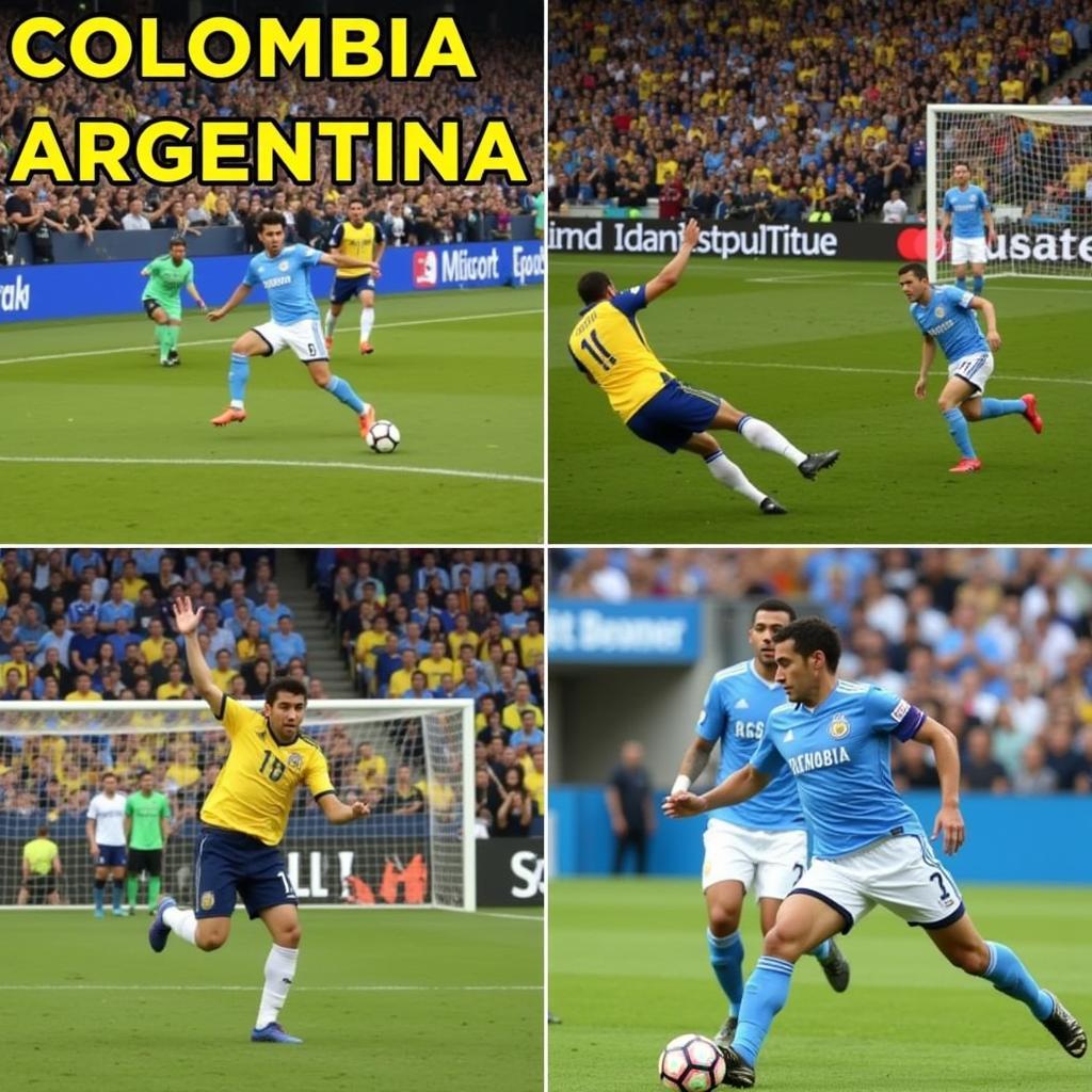 Những bàn thắng đẹp nhất Colombia vs Argentina - Hình ảnh tổng hợp các bàn thắng đẹp mắt trong các trận đấu giữa Colombia và Argentina.