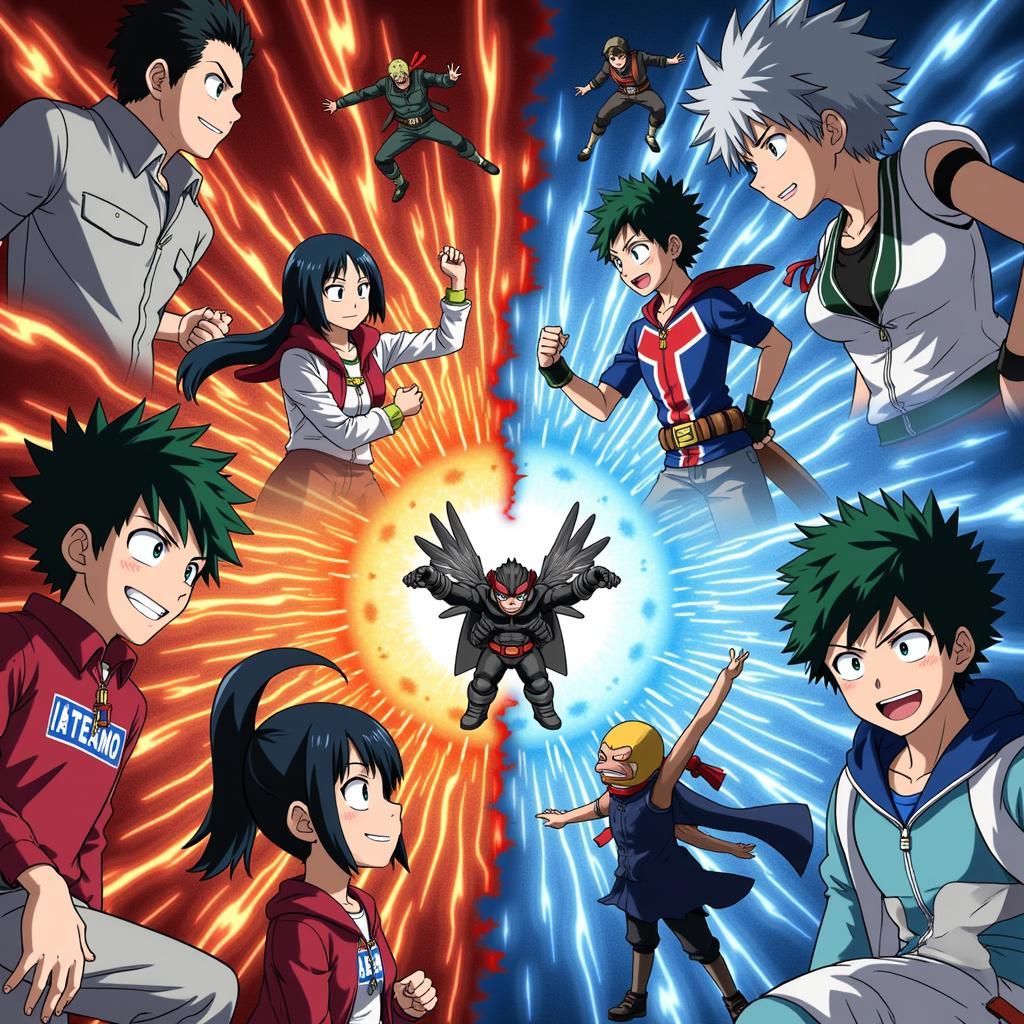 Các nhân vật khác trong Boku no Hero Academia tham gia vào các trận chiến