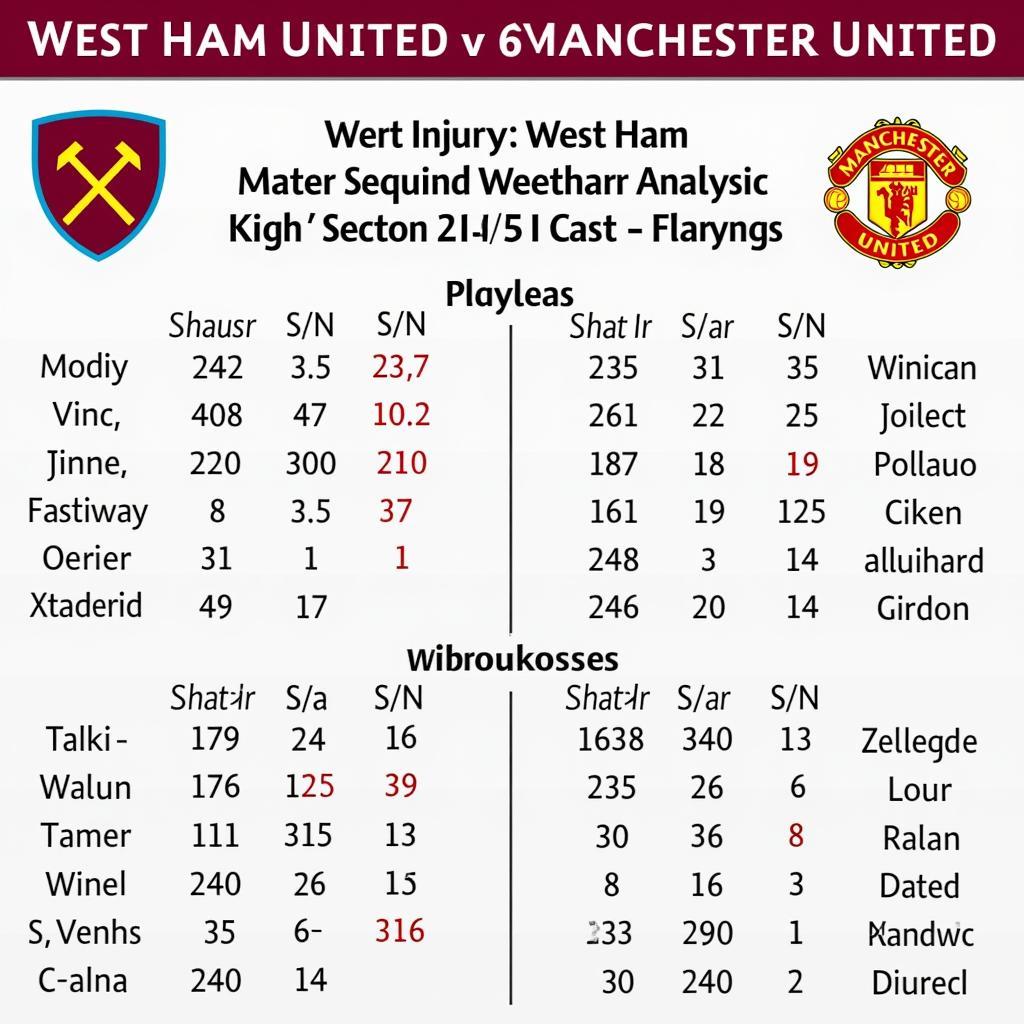 Phân tích lực lượng West Ham MU