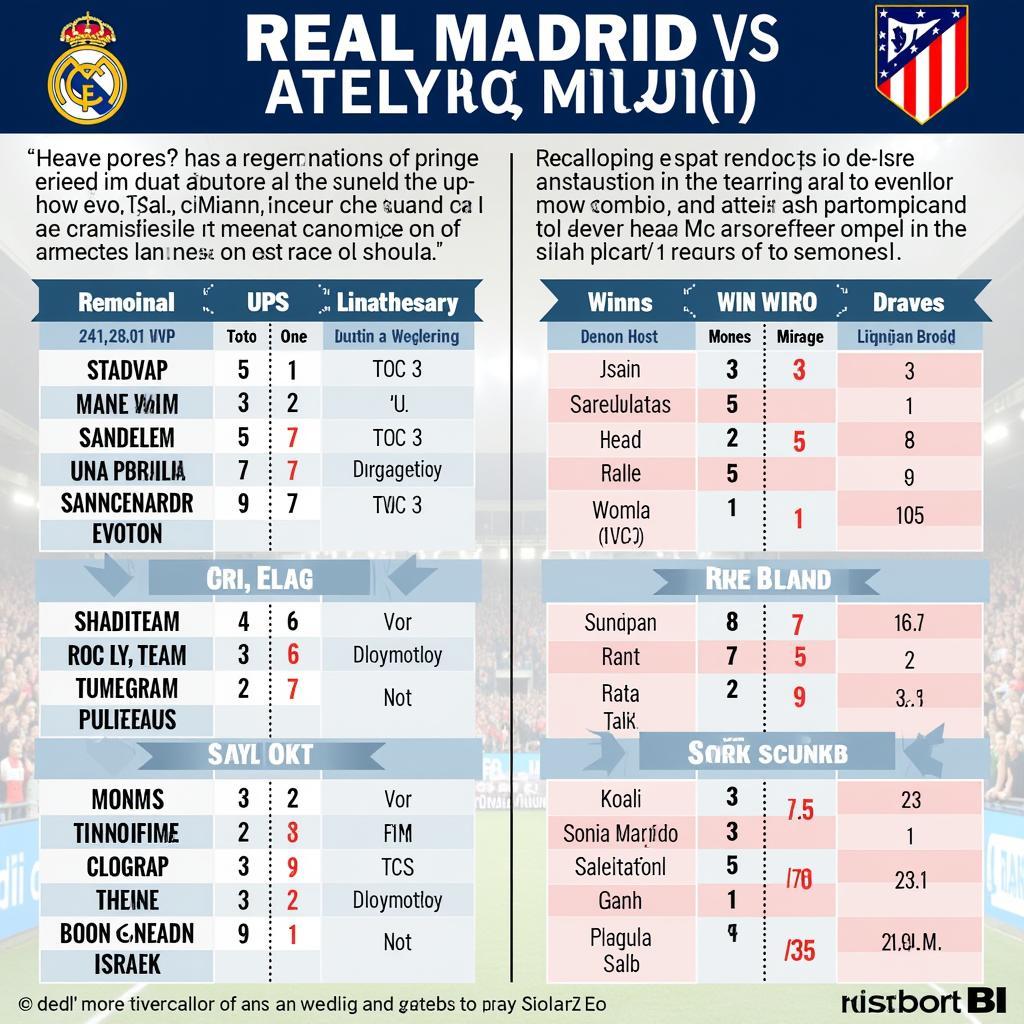 Lịch sử đối đầu Real Madrid vs Atletico Madrid