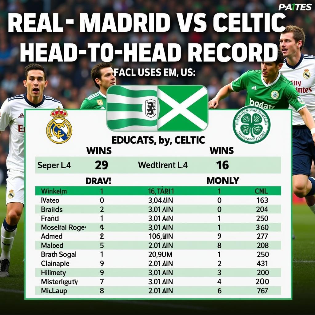 Real Madrid vs Celtic Đối Đầu