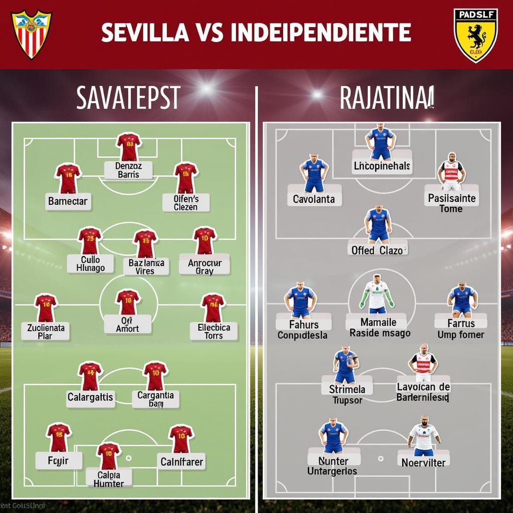 So sánh đội hình Sevilla vs Independiente