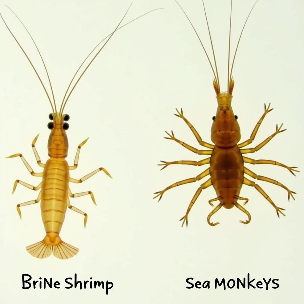 So Sánh Brine Shrimp và Sea Monkeys