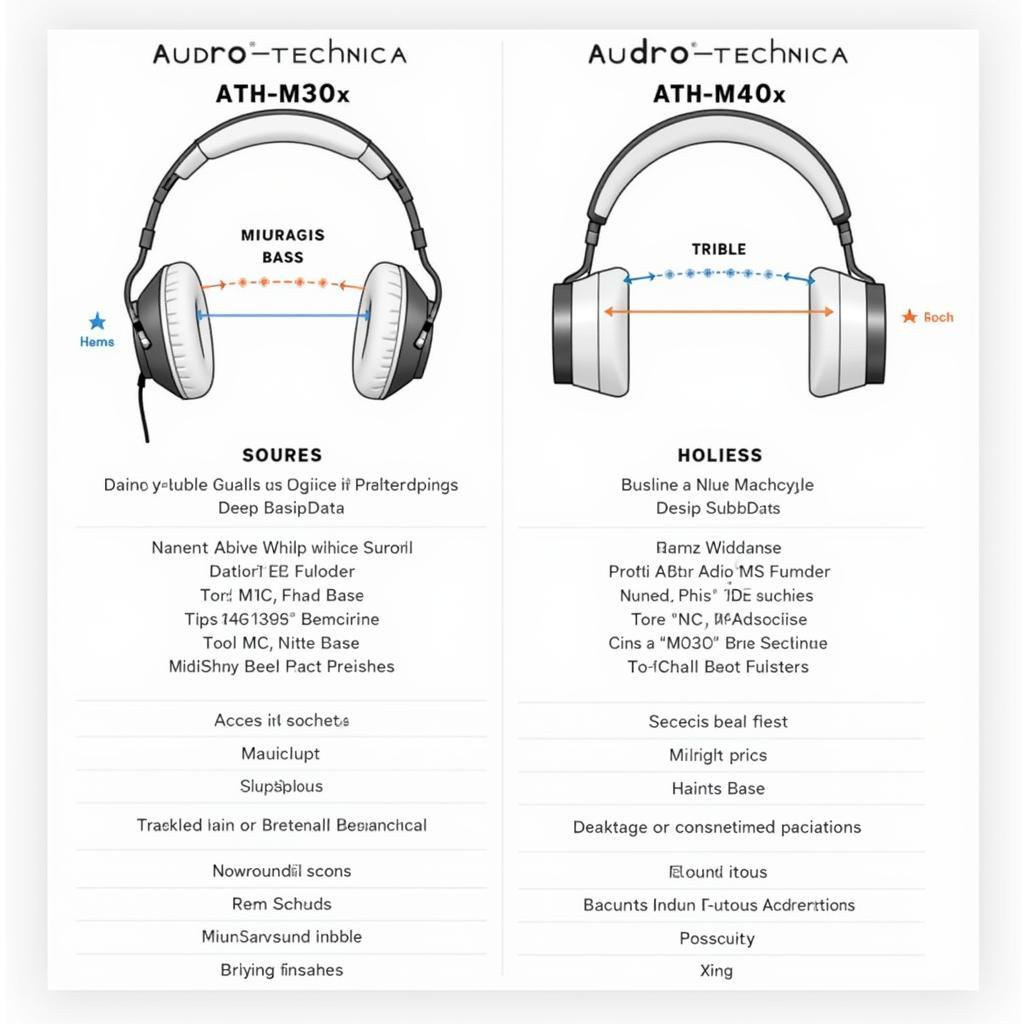 So sánh chất âm giữa tai nghe Audio-Technica ATH-M30x và M40x