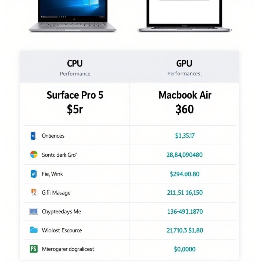 So sánh hiệu năng Surface Pro 5 và Macbook Air