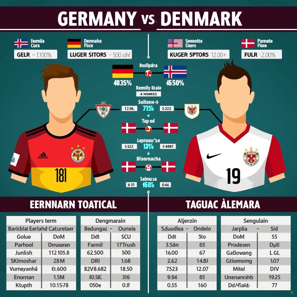 So sánh lực lượng Đức vs Đan Mạch: Đội hình, chiến thuật và cầu thủ chủ chốt