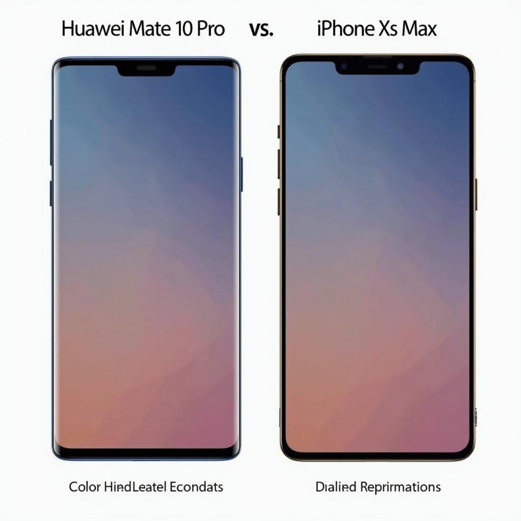 So sánh màn hình Huawei Mate 10 Pro và iPhone Xs Max