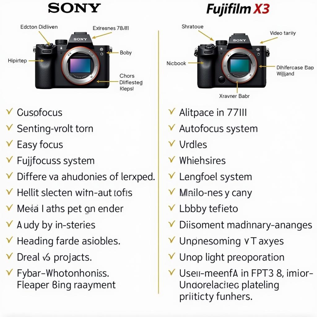 So sánh Tính Năng Sony a7III và Fujifilm XT3