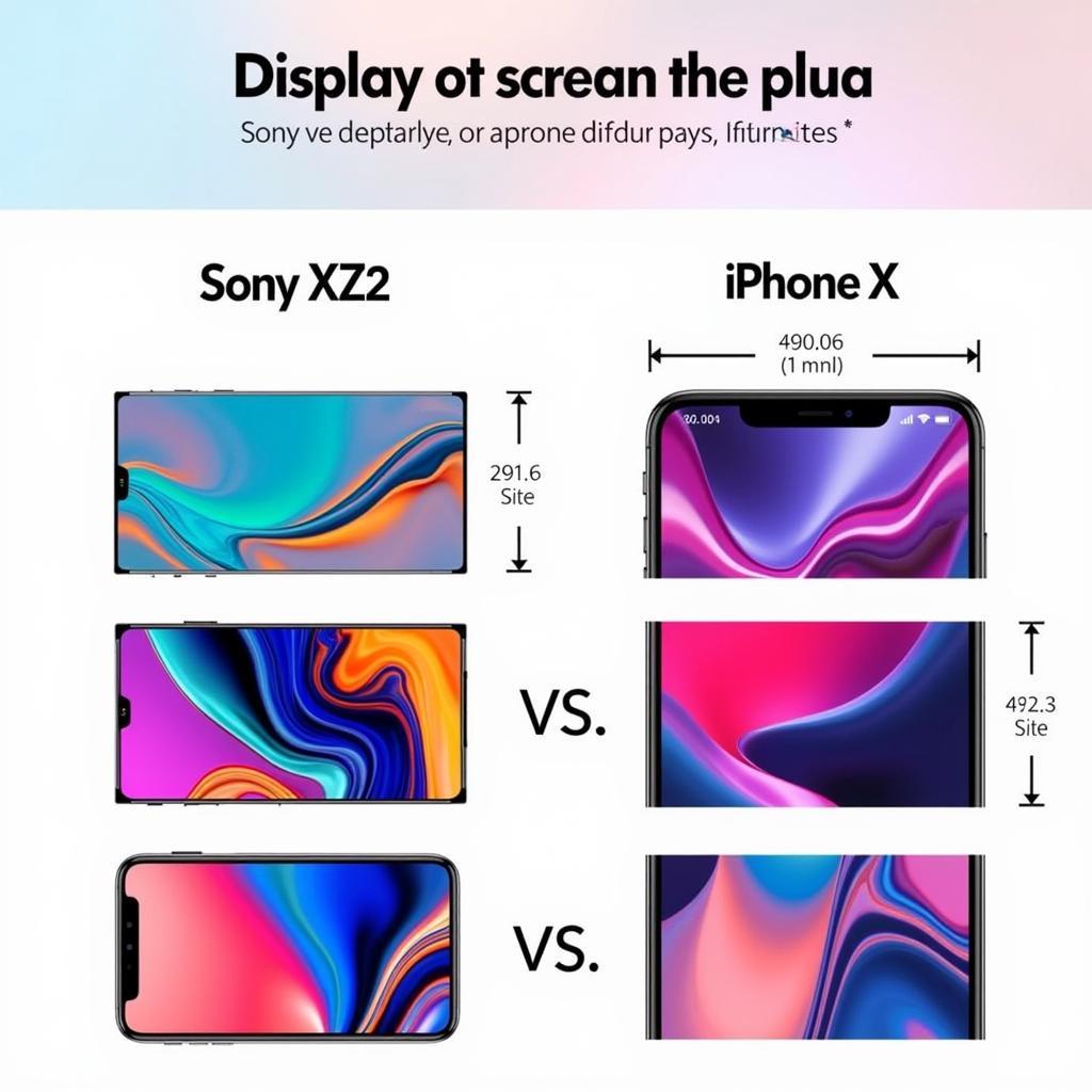 So sánh màn hình Sony XZ2 và iPhone X