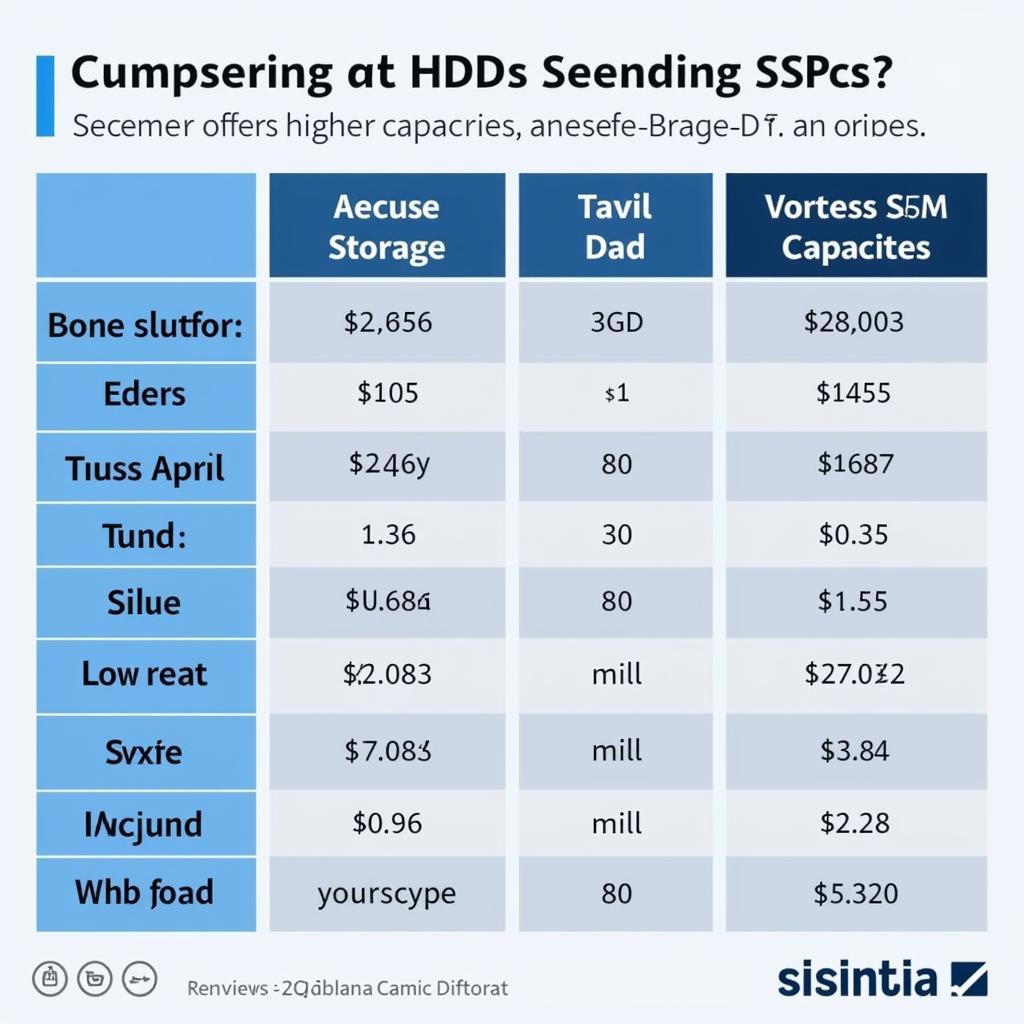 So sánh dung lượng giữa SSD và HDD