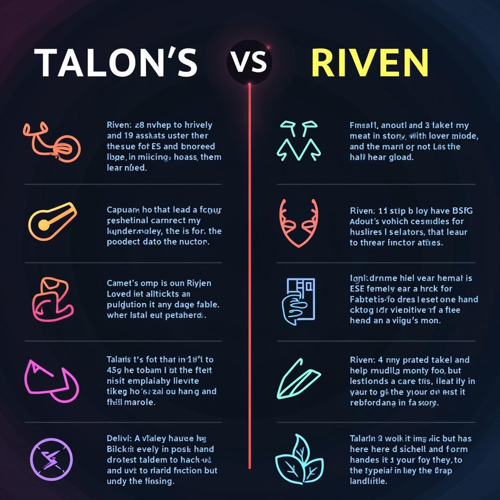 So sánh kỹ năng Talon và Riven