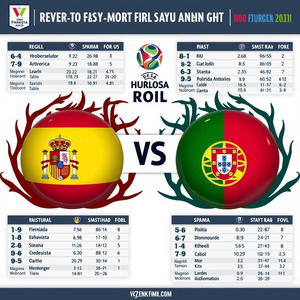 Lịch sử đối đầu giữa Tây Ban Nha và Bồ Đào Nha trước trận đấu trên VTV