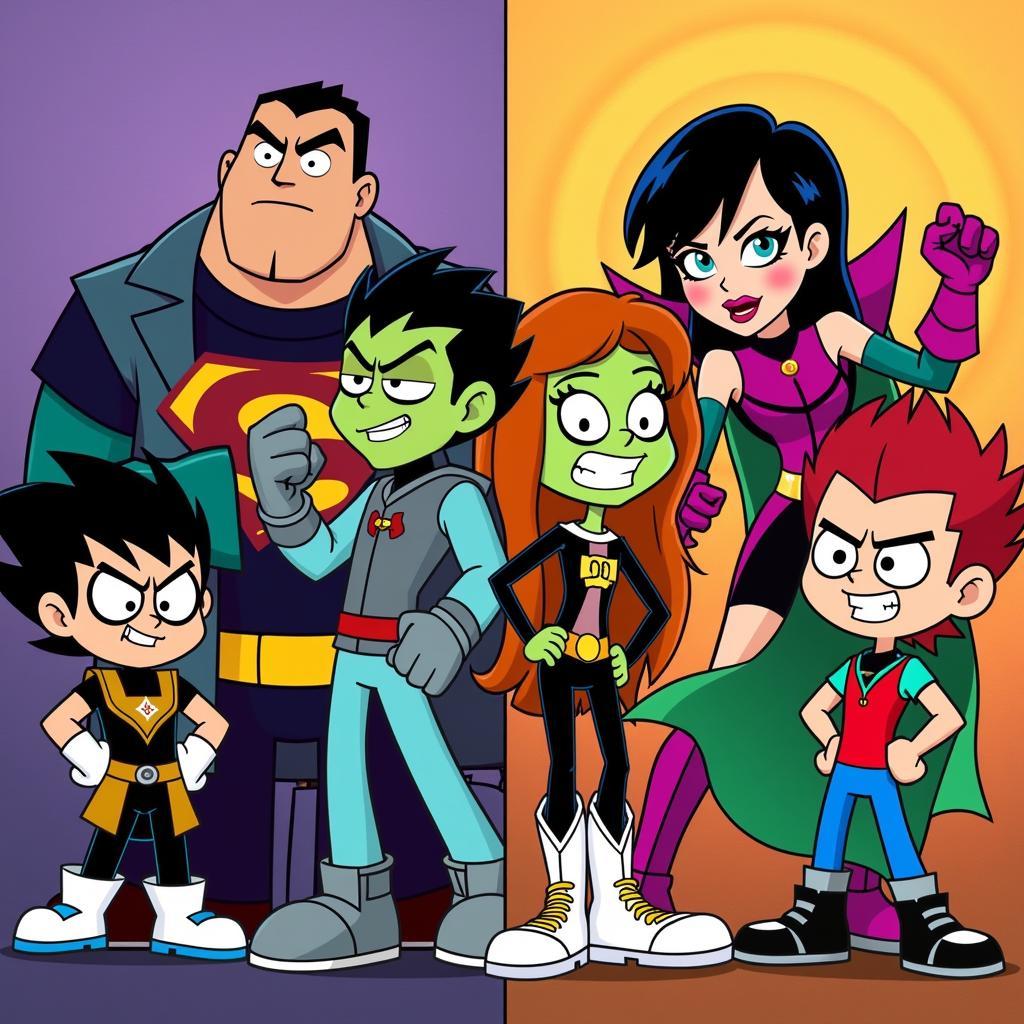 Teen Titans vs Teen Titans Go! Nhân vật