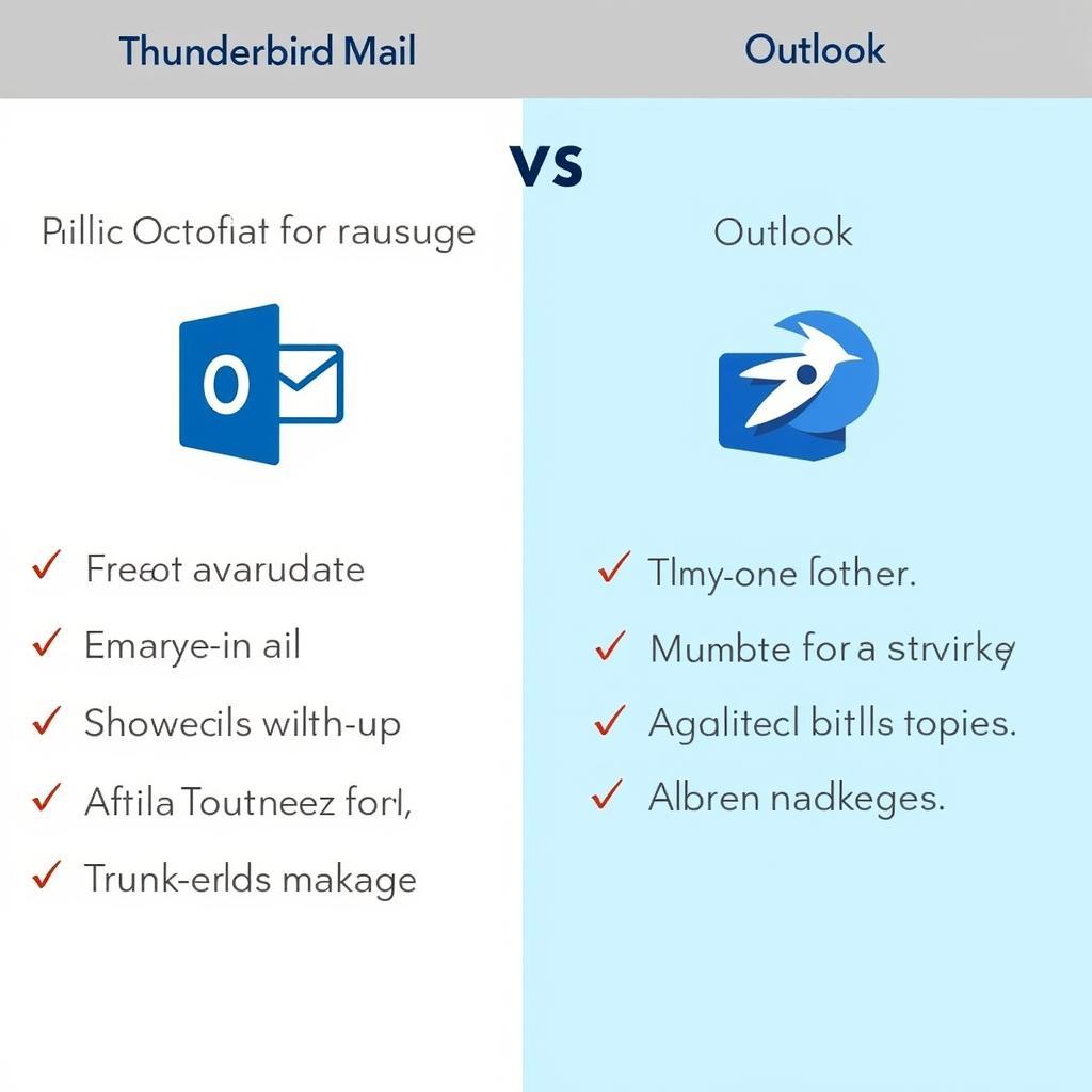 So sánh tính năng Thunderbird Mail và Outlook