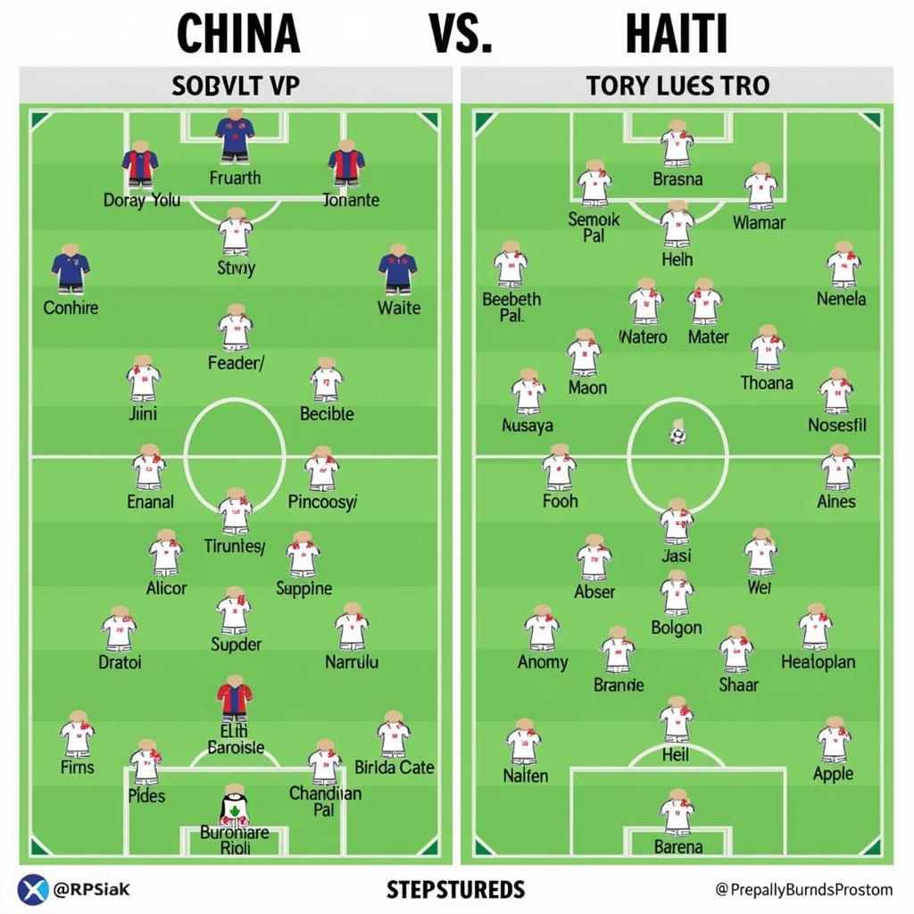 So sánh đội hình Trung Quốc vs Haiti