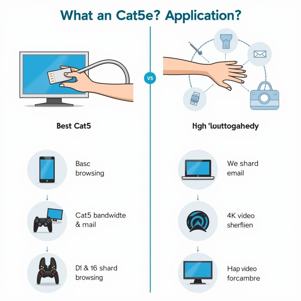 Ứng dụng của Cat5 và Cat5e