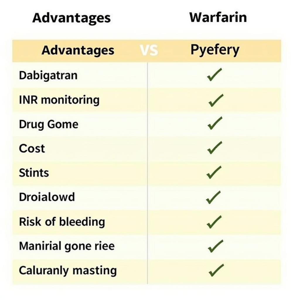 Ưu nhược điểm của Dabigatran và Warfarin