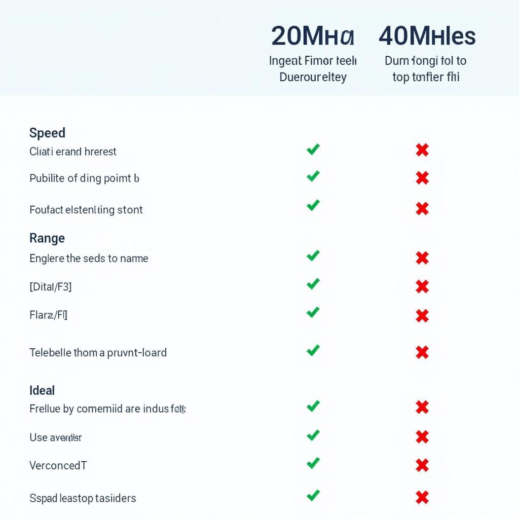 Lựa chọn giữa Wifi 5GHz 20MHz và 40MHz