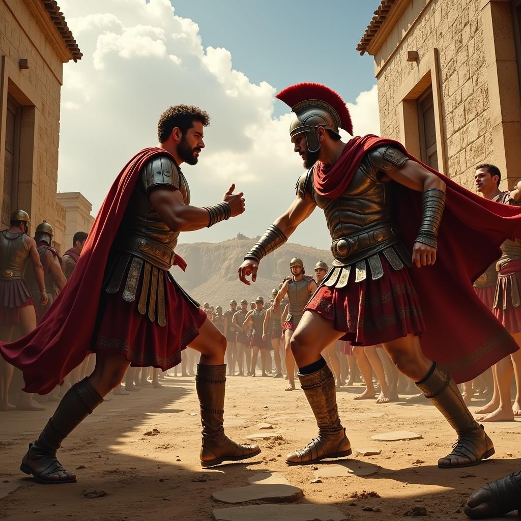 Achilles và Hector trong cuộc chiến thành Troy