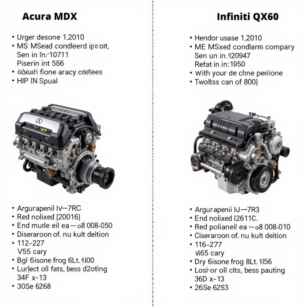 So sánh động cơ Acura MDX và Infiniti QX60