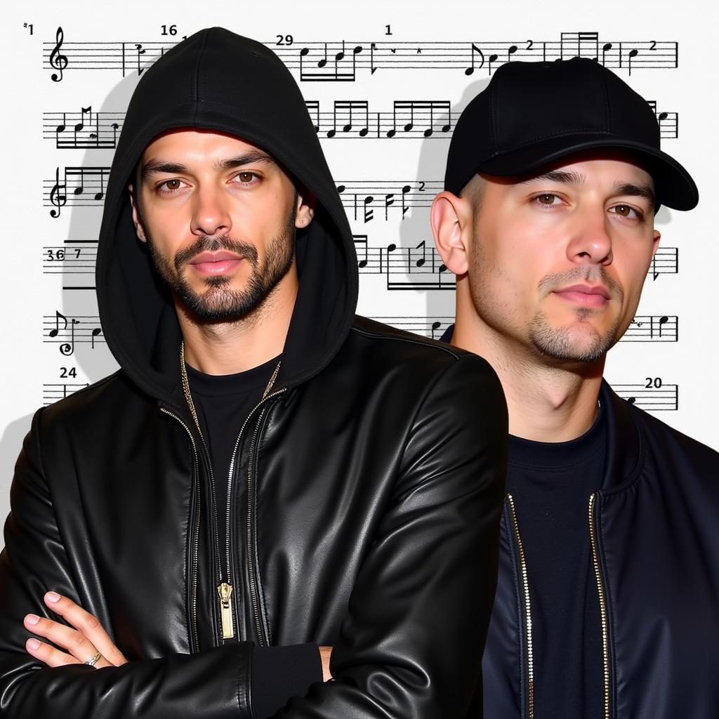 Ảnh ghép Afrojack và Eminem