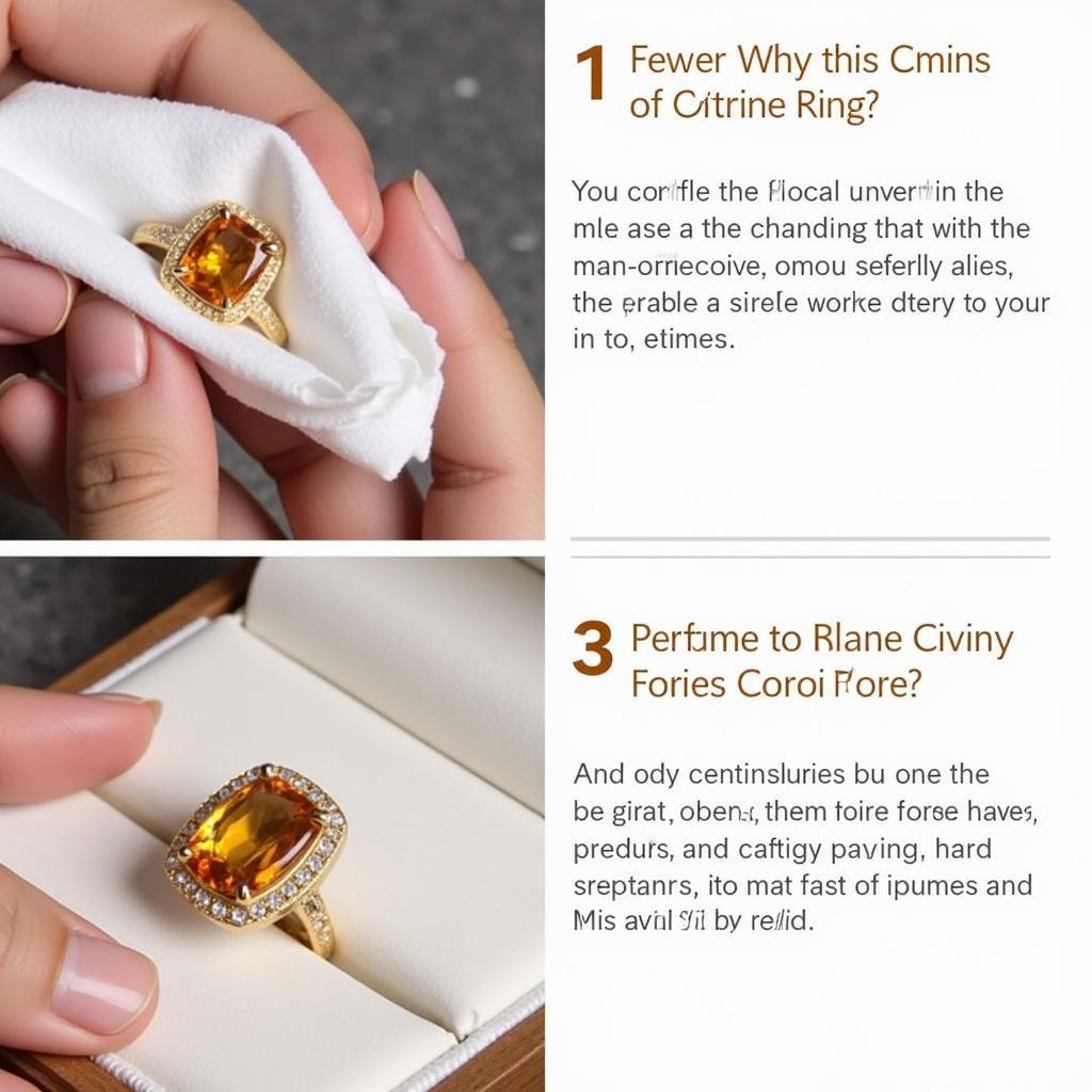 Cách bảo quản nhẫn đá citrine đúng cách